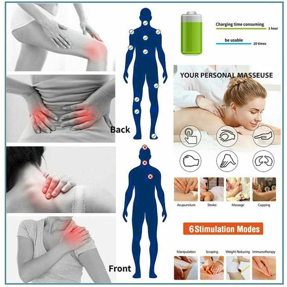 6 Modes Electric Neck Tens Unit Cervical Vertebra Massager Pain Relief D… - Picture 4 of 12